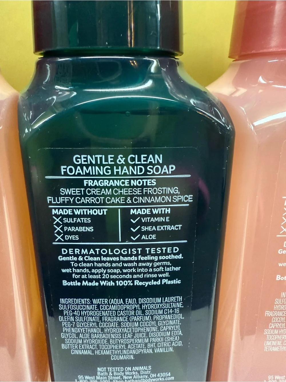 BBW tutti fruity candy and sweet carrot cake foaming hand soap set x 3